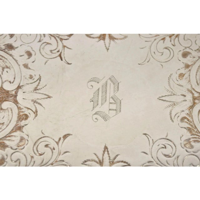 Victorian Antique Victorian Silver Plated 12" Round Award Platter Tray to Francis Biddle For Sale - Image 3 of 11