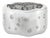 Carat&Her Molten Silver Scatter Ring, Wide Cigar Band With Cz Studded Size 5 For Sale