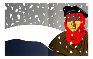 Eduardo Arroyo - Resistance in the Snow - Original Lithograph 1984