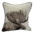Moose Needlepoint Pillow with Braided Trim - Down/Feather Insert For Sale