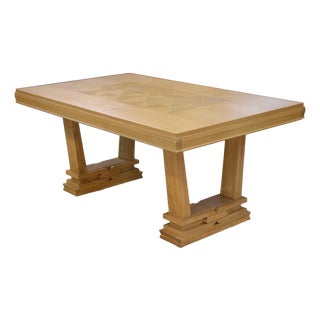 Art Deco Oak Table, 1940s For Sale