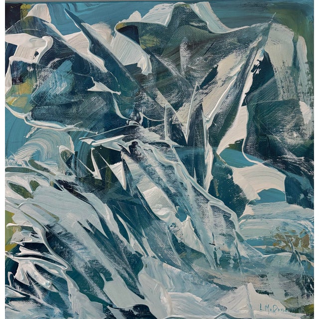 2020s “Between Silence and Surge” Original Acrylic Framed Contemporary Abstract Expressionist Painting by Linda McDonough For Sale - Image 5 of 11