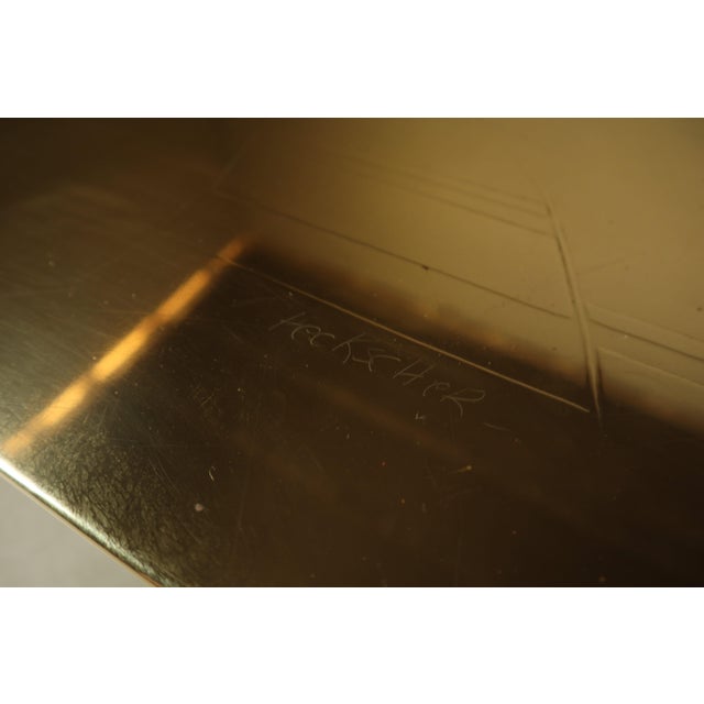 Metal Etched Brass Coffee Table by Christian Heckscher, Belgium, 1970s For Sale - Image 7 of 16
