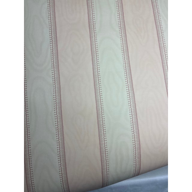 Osborne & Little Nina Campbell Pink Striped Wallpaper For Sale - Image 4 of 4