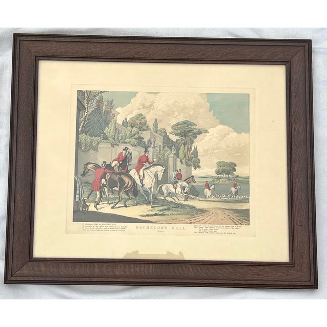 Early 20th Century Francis Calcraft Turner’s Bachelor’s Hall Series Lithograph Plate 1 - Beautiful Oak Frame For Sale - Image 5 of 14