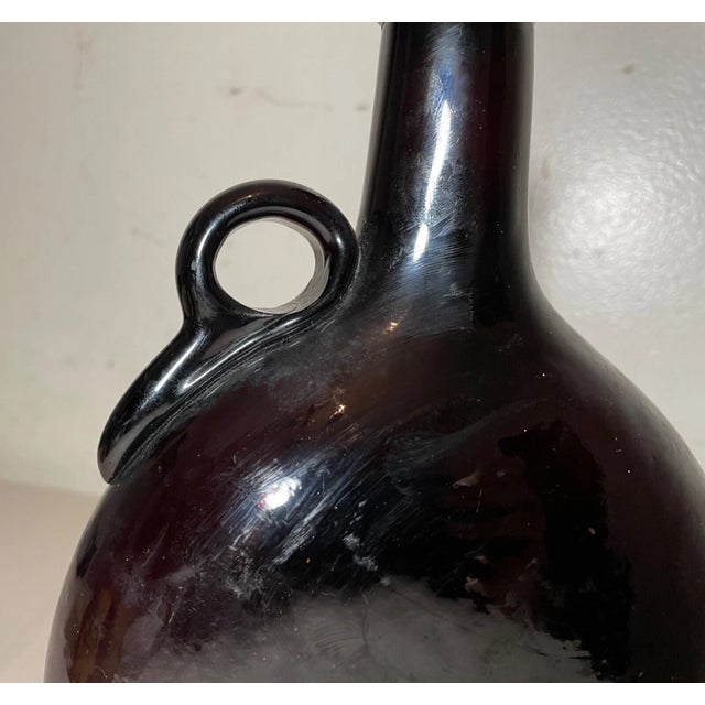 Antique 19th Century Hand Blown Ruby Glass Sterling Chestnut Liquor Flask Bottle For Sale - Image 14 of 16