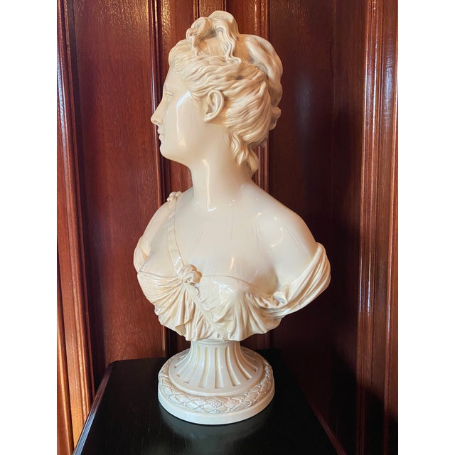 1930s Traditional Roman Female Bust Sculpture For Sale - Image 12 of 12