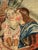 Antique 19th C. Framed Woolwork Needlepoint - Romantic Courtly Galant Scene For Sale - Image 4 of 12