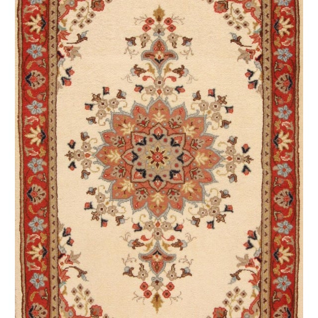 Hand-Knotted Middle Eastern Wool and Cotton Rug For Sale - Image 3 of 11