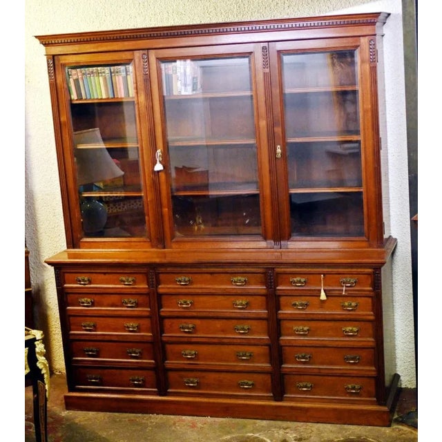 Victorian Mahogany Library Cabinet from Hobbs and Co For Sale - Image 15 of 15