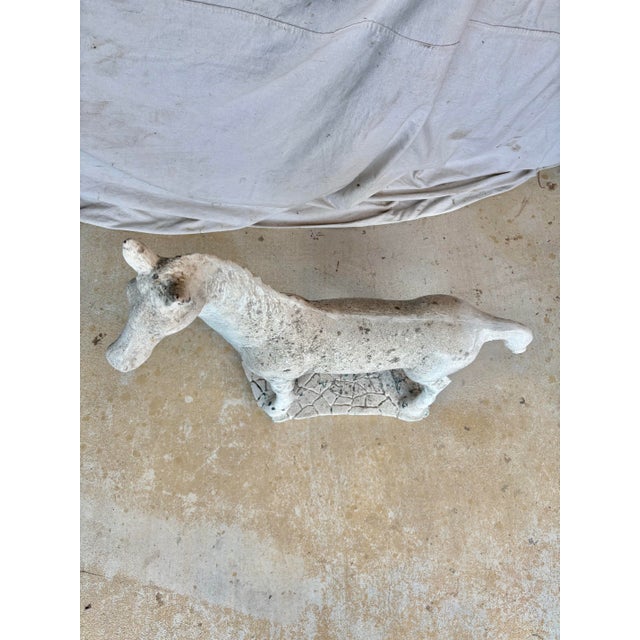 Sculpture Materials 20th Century French Concrete Horse Garden Statue For Sale - Image 7 of 12