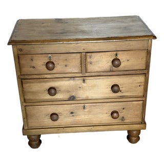 Antique Pine Two Over Two Drawers - Chest of Drawers From England For Sale