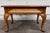 Late 20th Century Vintage Queen Anne Style Parquet Style Top Carved Coffee Table W/ Pull Out Tray For Sale - Image 5 of 12