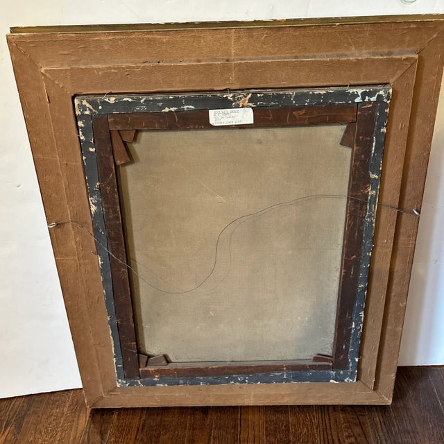 Brown Large Painting of Hunting Dogs at Rest by H. S. Howell 1922. Signed and Dated. For Sale - Image 8 of 8