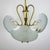 Antique Brass and Glass Chandelier in the style of Pietro Chiesa for Fontana Arte, Italy, 1930s For Sale - Image 3 of 18