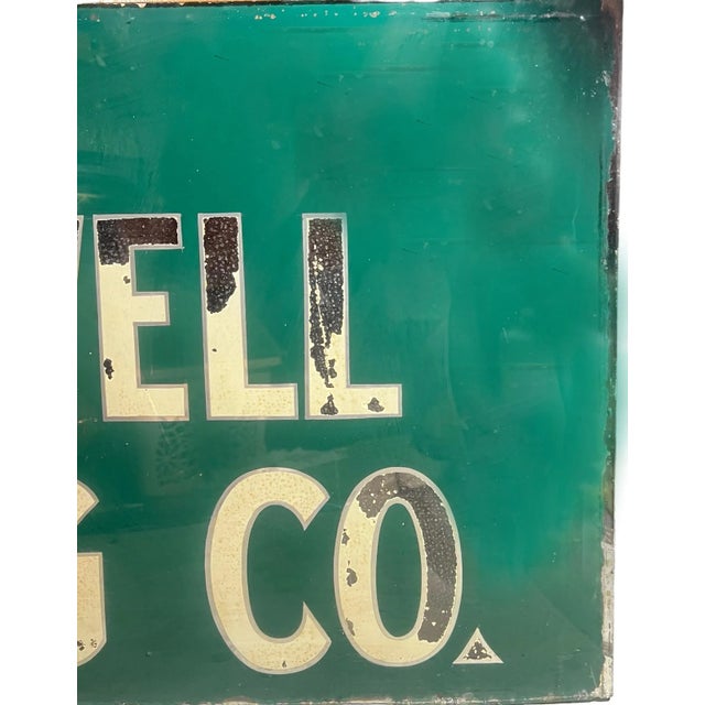 1950s Vintage 1950’s Drug Pharmacy Reverse Painted Glass Advertisement Sign for Norwell Drug Co. For Sale - Image 5 of 10