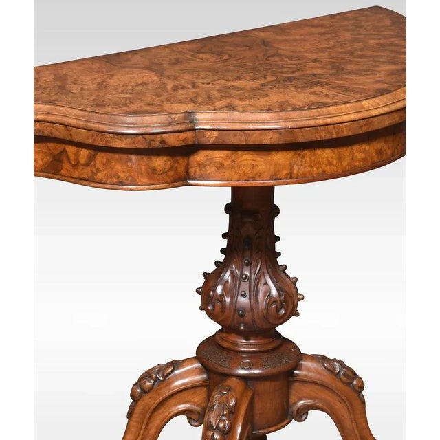 Vintage Walnut Card Table For Sale - Image 4 of 7