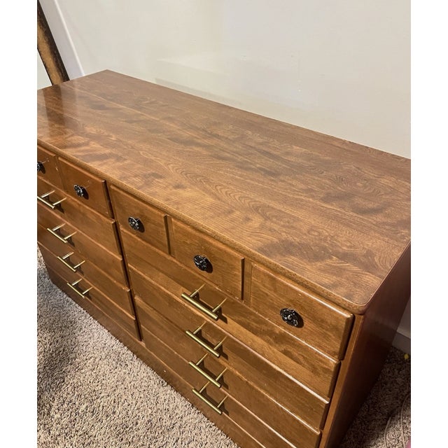 Mid Century Ethan Allen 6 Drawer Oak Dresser For Sale In Lexington, KY - Image 6 of 8