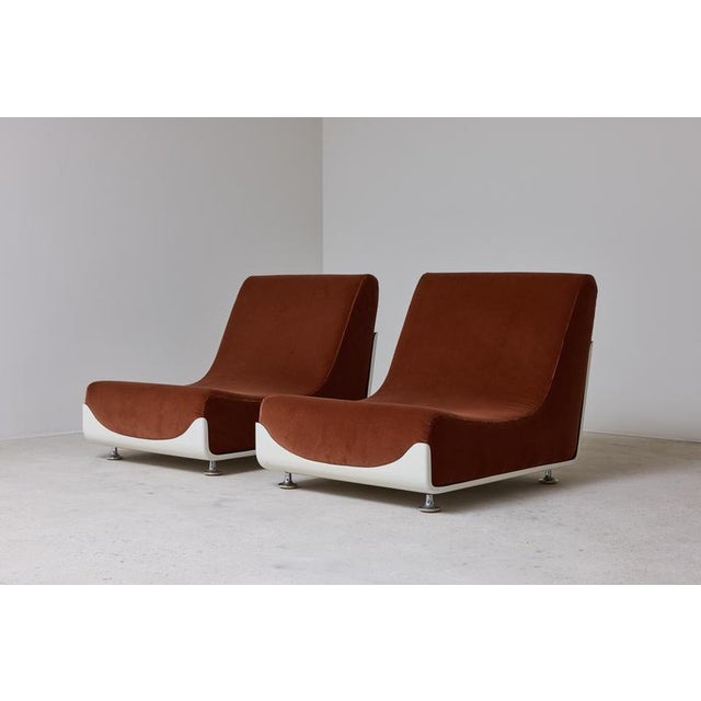 Space Age Italian Lounge Chairs, 1970s, Set of 2, in Very Good conditions. Designed 1970 to 1979 I have official proof of...