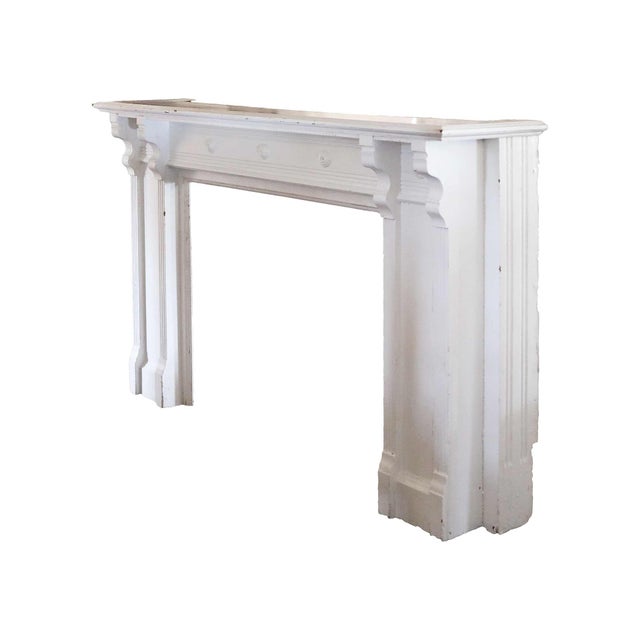 Antique White Painted Victorian Fireplace Mantel For Sale In New York - Image 6 of 6