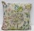 16" Square Pillow Decorated With Colorful Allium, Clover Flowers & Birds - Made in Uk. For Sale - Image 10 of 10