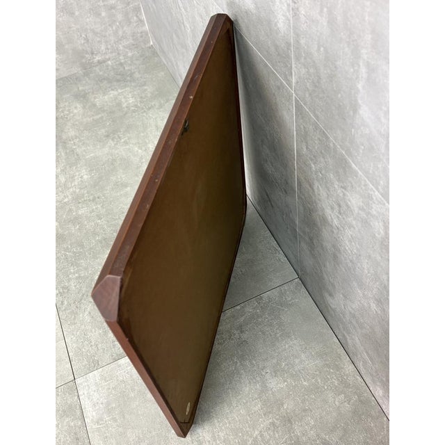 Mid-Century Modern Brown Wall Mirror, 1960s For Sale - Image 3 of 6