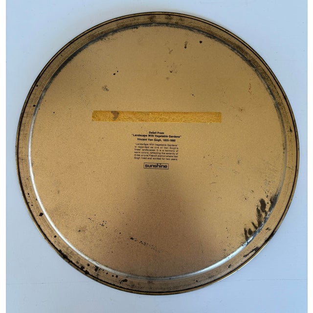 Landscape With Vegetable Garden After Vincent Van Gogh Sunshine Biscuit Tin Top For Sale - Image 4 of 5
