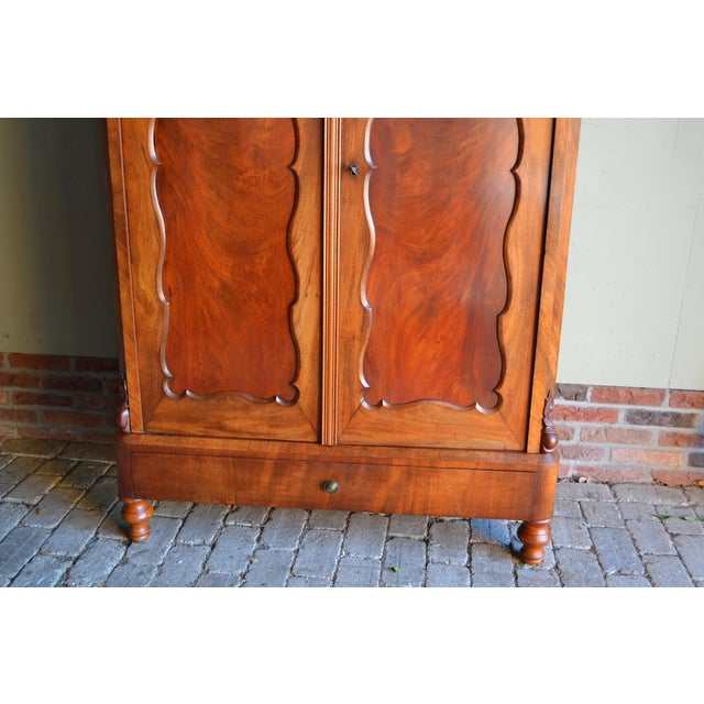 Antique Mahogany Biedermeier Maids Cupboard For Sale - Image 3 of 9