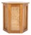 Danez Hexagon Cane Accent Table in Natural / Natural For Sale
