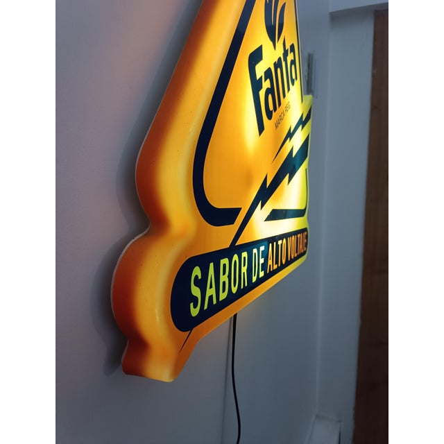 Metal Original Fanta Illuminated Sign, 1999 For Sale - Image 7 of 12