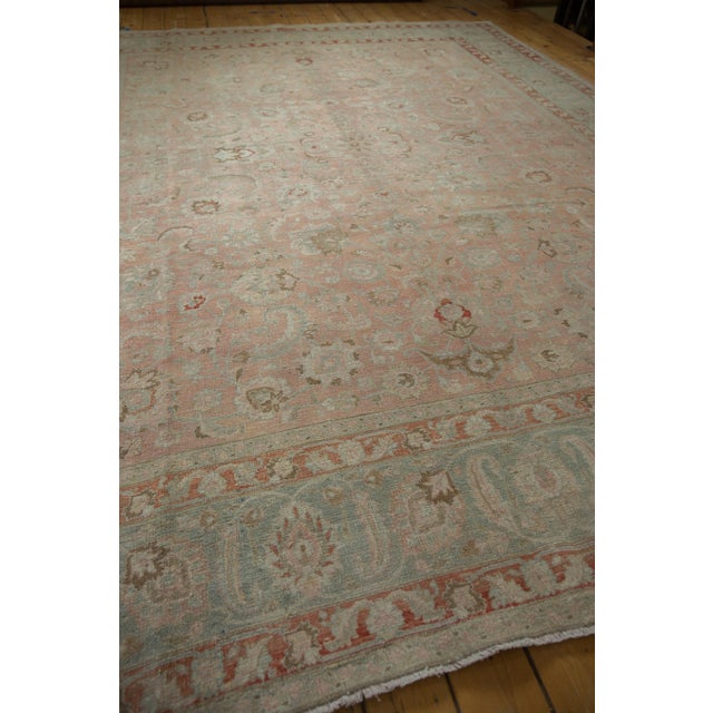 Vintage Distressed Tabriz Carpet - 9'10" x 12'9" For Sale - Image 9 of 9
