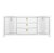 Matthew Izzo Home Paulina Curved Front White Linen Wrapped Buffet For Sale - Image 9 of 9