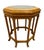 McGuire Style Leather Wrapped Rattan Side Table With Lions Paw Feet For Sale In Miami - Image 6 of 7