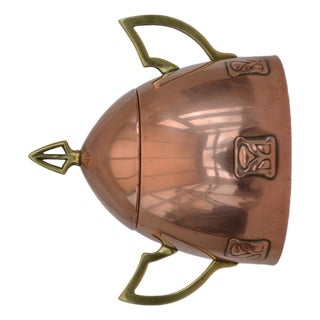 Art Nouveau Secessionist Copper-Plated Sugar Bowl from WMF, 1900s For Sale