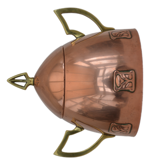 Art Nouveau Secessionist Copper-Plated Sugar Bowl from WMF, 1900s