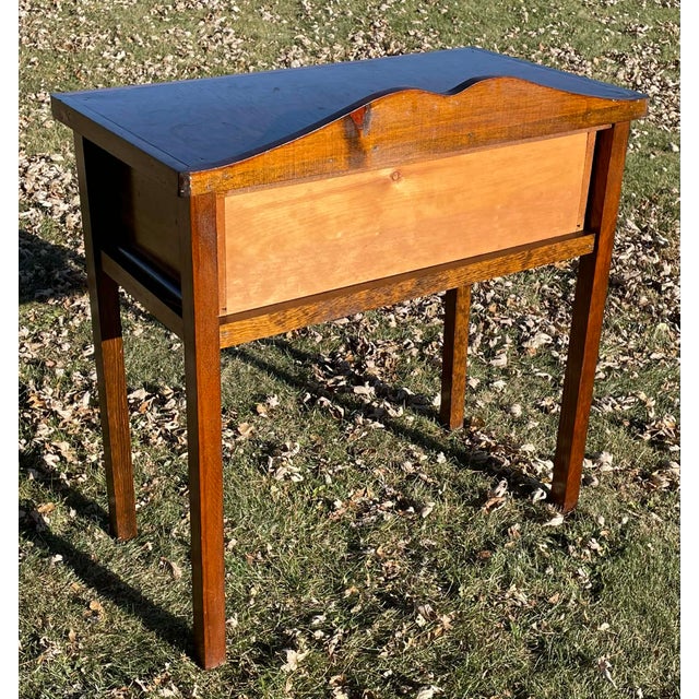 Early 19th Century Arts & Crafts Mission Oak Craftsman Serving Table / Buffet Sideboard/Writing Desk For Sale - Image 9 of 16
