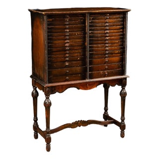 Early 20th Century Mahogany Sheet Music Cabinet For Sale