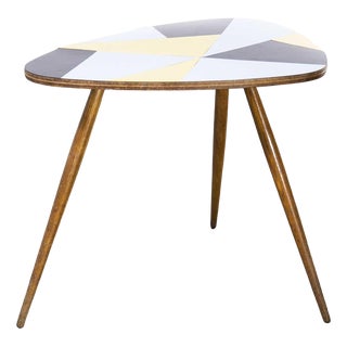 French Colourful Geometric Side Table, 1950s For Sale