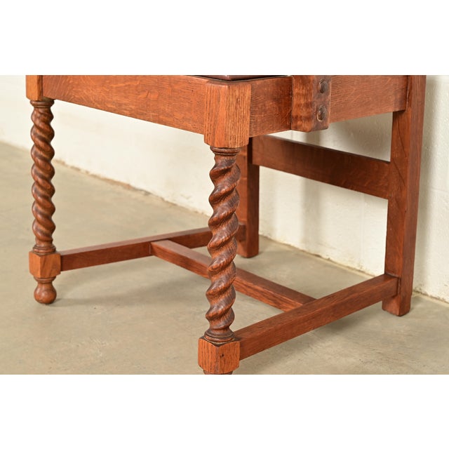 Stickley Brothers Antique Mission Oak and Cane Arts & Crafts Dining Chairs, Set of Five For Sale - Image 10 of 17