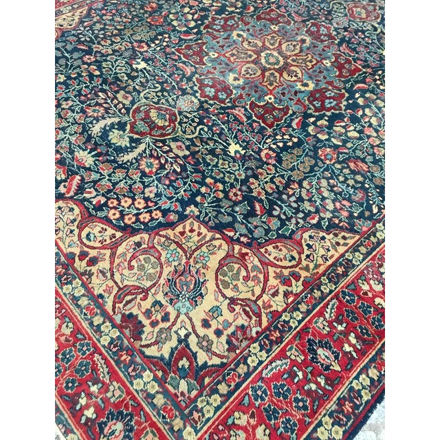 Blue Large Vintage Tabriz Rug, 1890s For Sale - Image 8 of 15