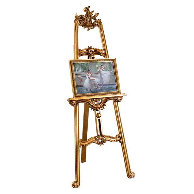 Make every artwork, sign, or presentation look instantly luxurious with this stunning ornate gold art easel. Crafted from...
