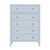 Spritely Home Accent Furniture Nora 36 in. W Rectangular Wood 5 Drawer Tall Dresser, Light Blue For Sale - Image 4 of 8