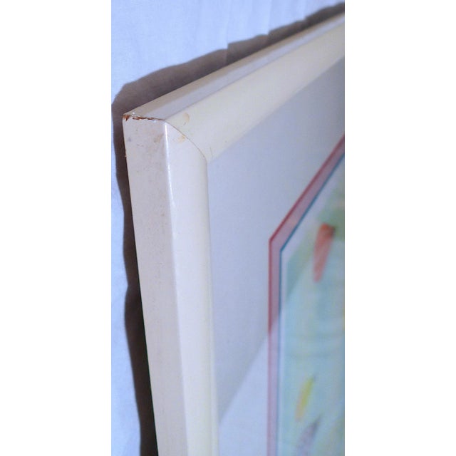 Sky Blue 1980s "Ballooning at Dawn" A/P Lithograph by Fanch Ledan, Framed For Sale - Image 8 of 9