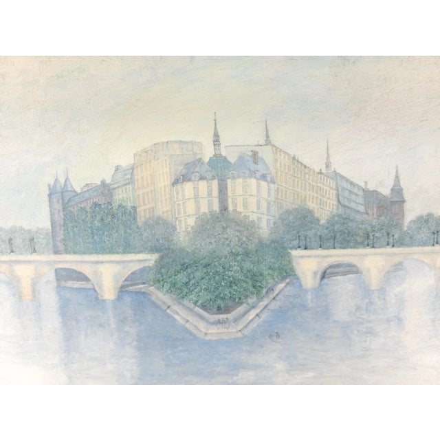 20th Century French Impressionist Cityscape Painting of Paris, Unsigned For Sale In New York - Image 6 of 11