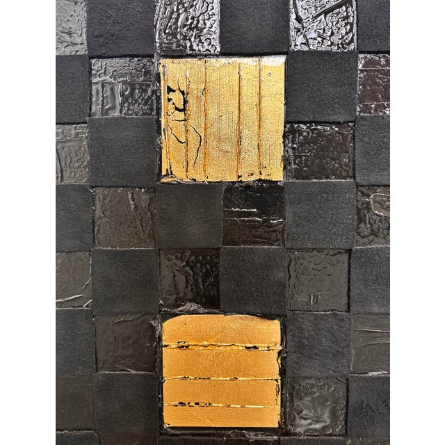Early 21st Century "Square One" Triptych Painting by Sabine Stromeyer b.1962 For Sale - Image 5 of 11