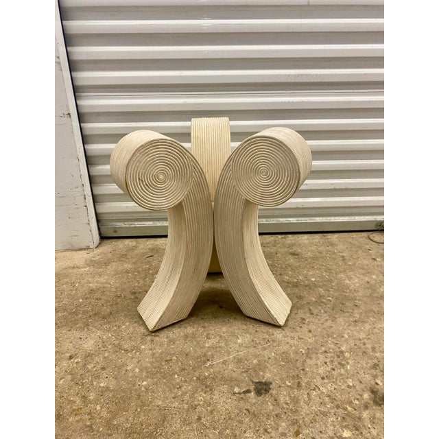 1980s Pencil Reed Rattan Side Table . For Sale - Image 9 of 12