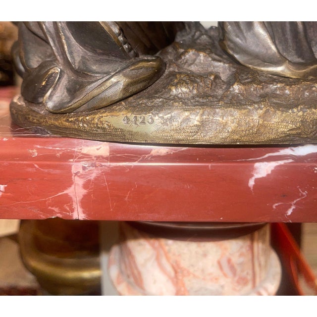 19th Century French Bronze Bacchantes Group After Clodion. Numbered 4123 For Sale - Image 9 of 10