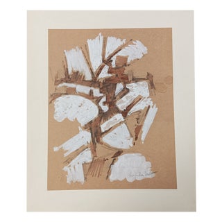 Marie-Paule Du Ault, Abstract Drawing, 1950s, Mixed Media on Paper For Sale
