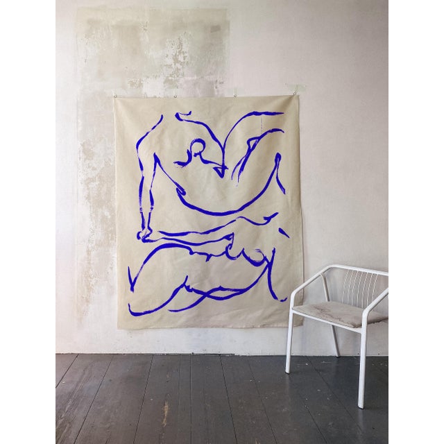 "Sisters" Painting on Unprimed Canvas by Anna Pepe For Sale - Image 6 of 8