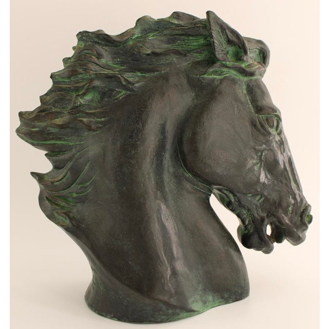 Vtg Flaming Mane Horse Head Sculpture by J. Killian Spratt, Austin Productions, 1978. Signed. 13” Tall x 12” Wide x 6”...
